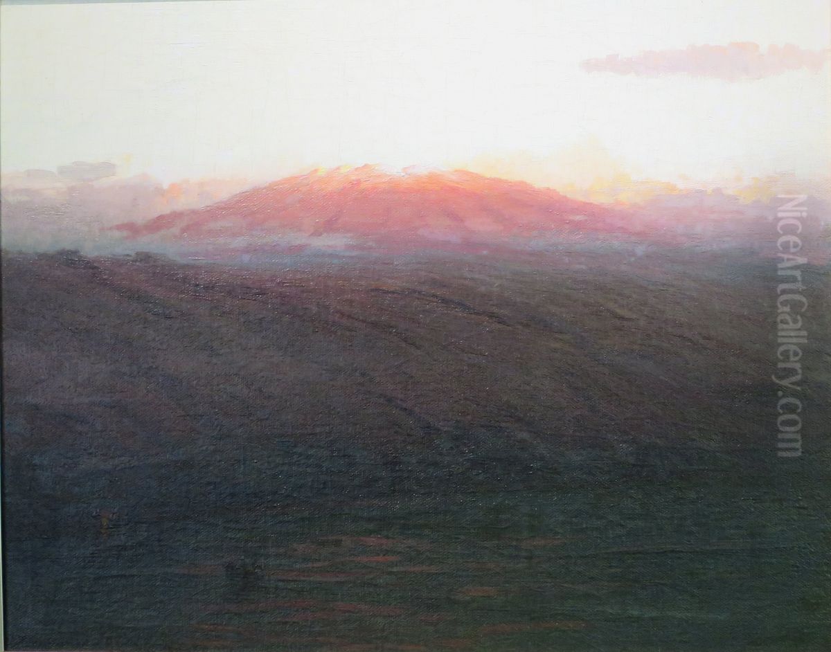 Mauna Kea Oil Painting by D. Howard Hitchcock
