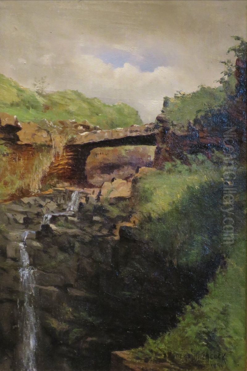 Natural Bridge, Hilo Oil Painting by D. Howard Hitchcock