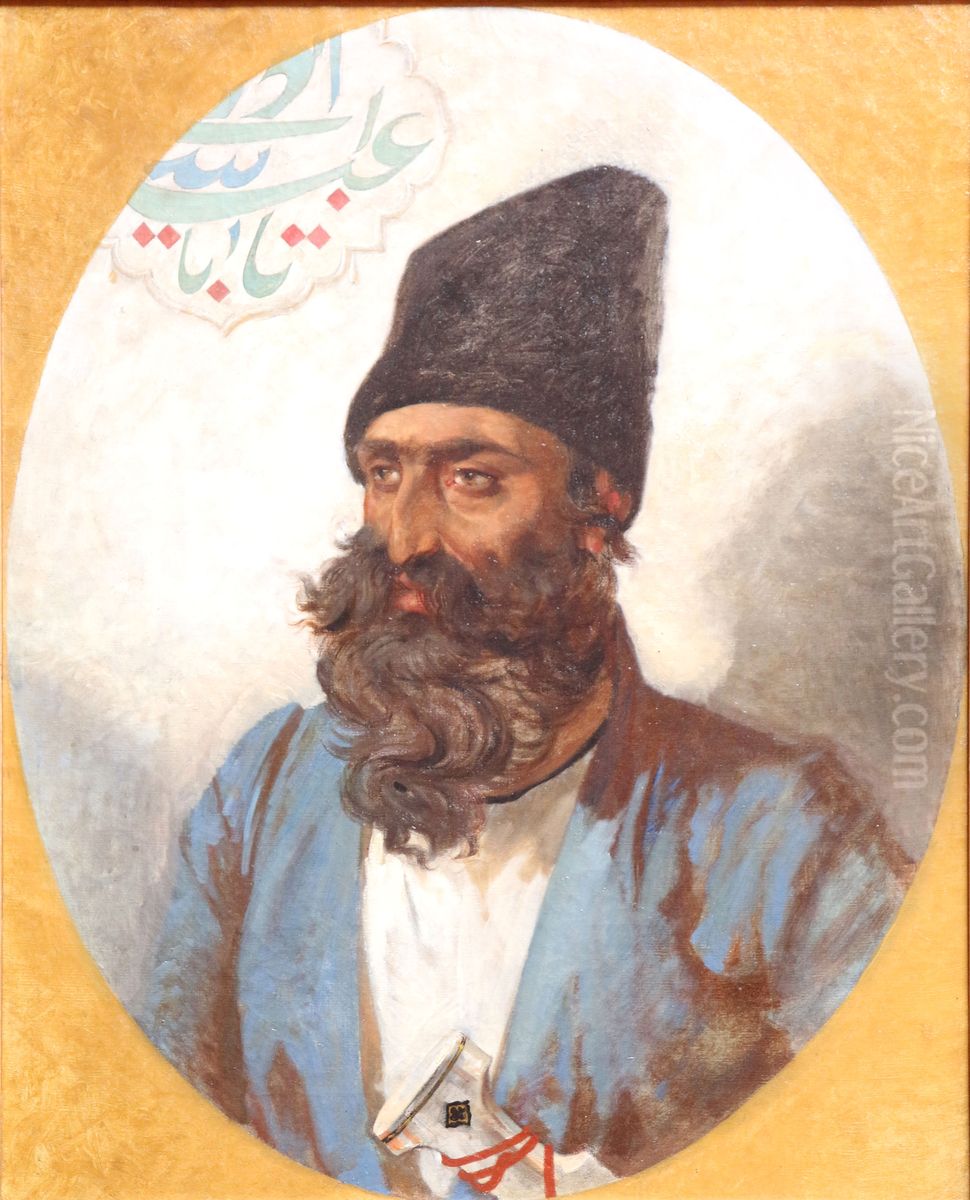 Portrait de Vely Beck. Oil Painting by Jules Laurens