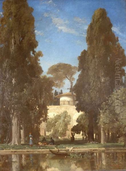 Derelict Gardens in Ashraf (Persia) Oil Painting by Jules Laurens