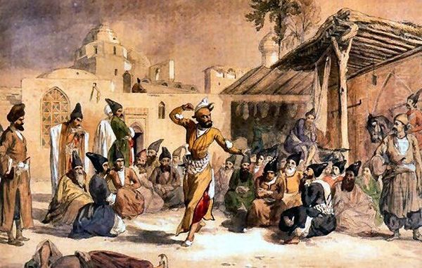 Dragomans a Teheran. Oil Painting by Jules Laurens