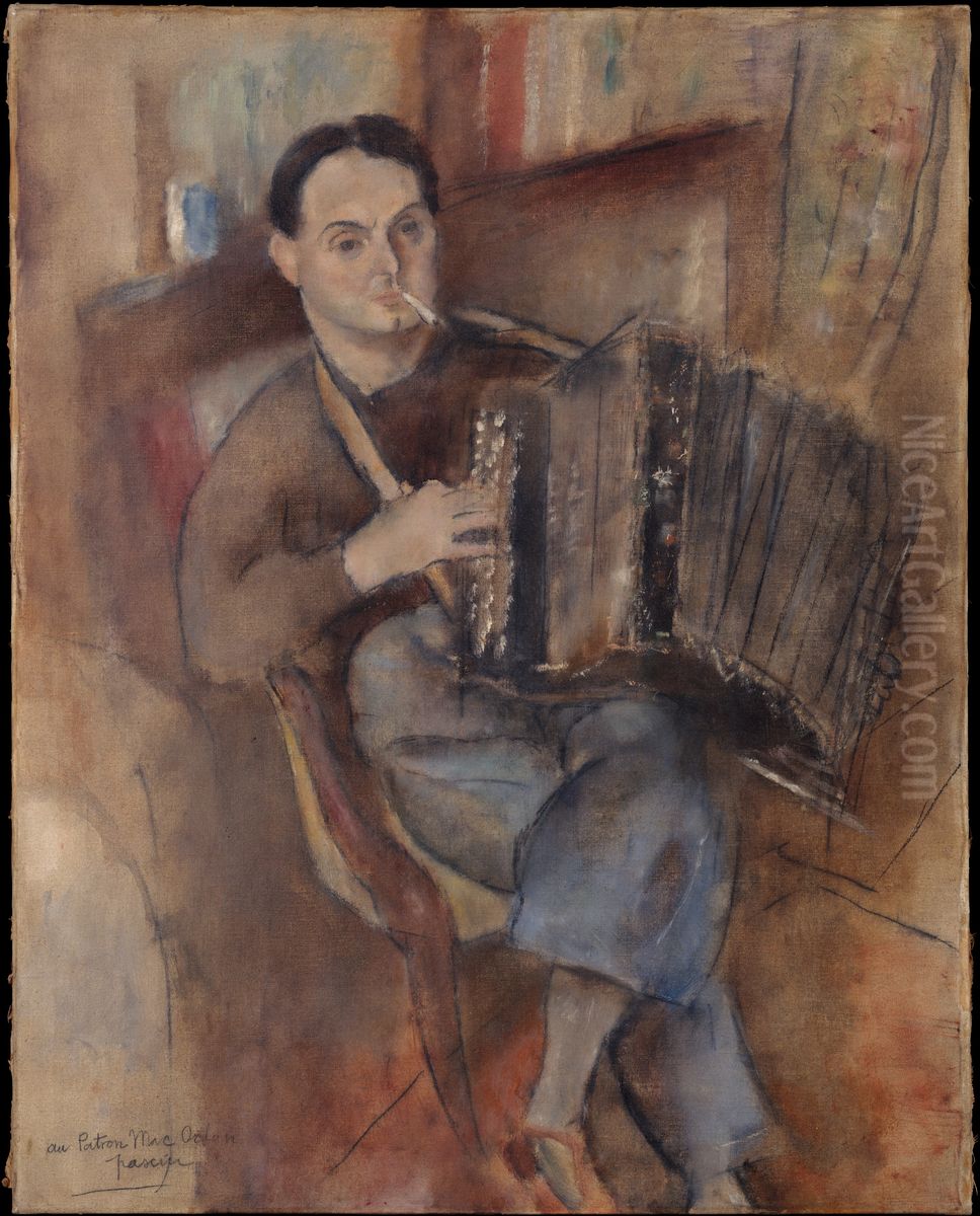 Pierre Mac Orlan Oil Painting by Jules Pascin