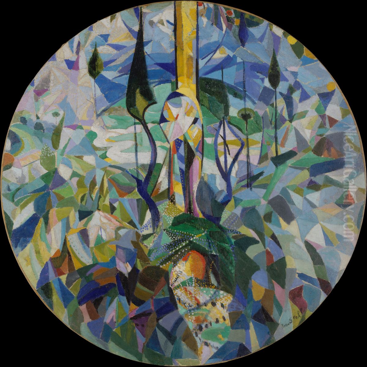 Coney Island Oil Painting by Joseph Stella