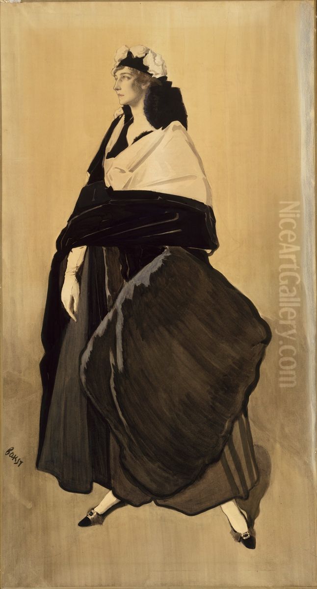 Mme Ida Rubinstein Oil Painting by Leon Bakst