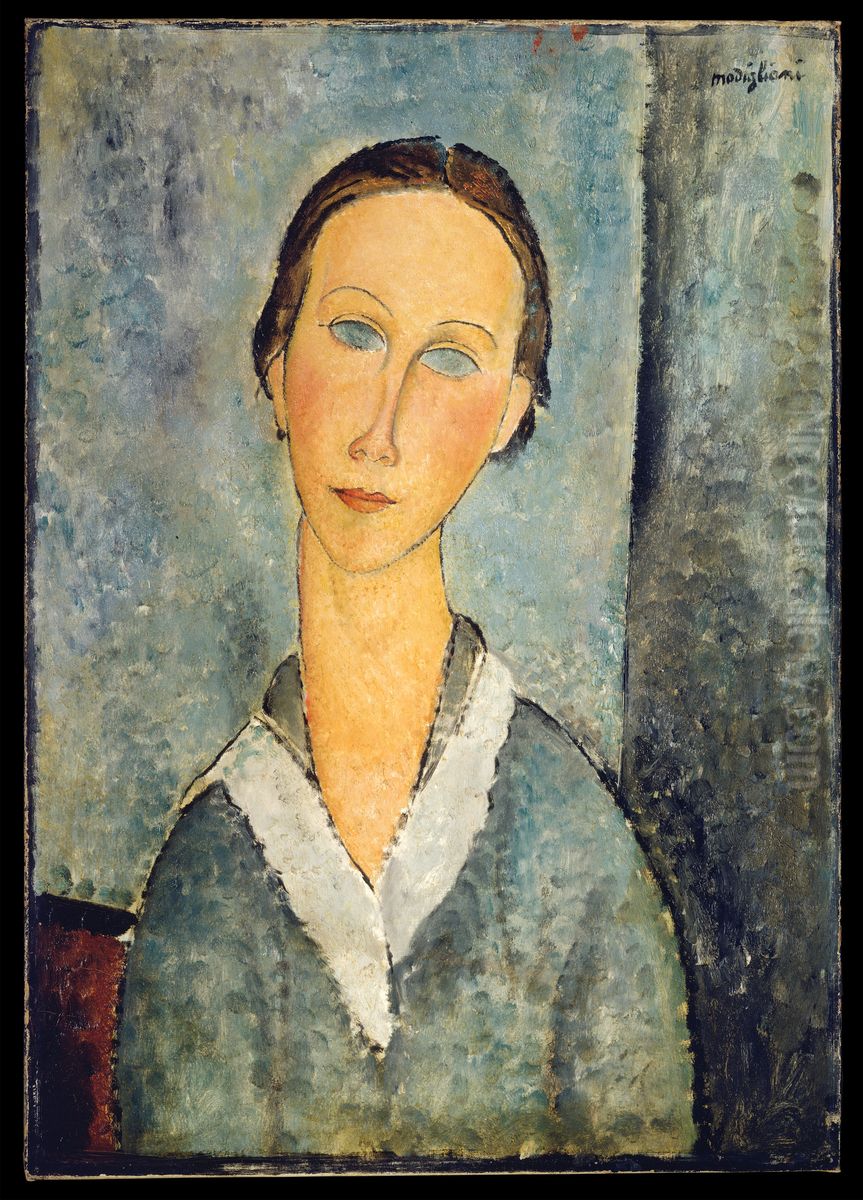 Girl in a Sailor's Blouse Oil Painting by Amedeo Modigliani