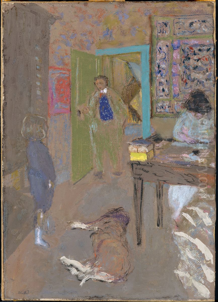 Interior at Saint-Jacut Oil Painting by Jean-Edouard Vuillard