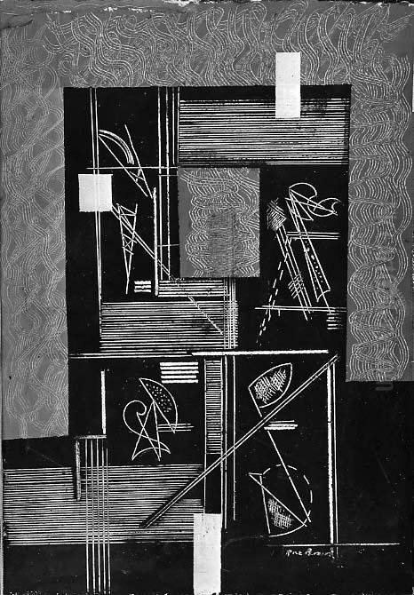 White Lines Oil Painting by I. Rice Pereira