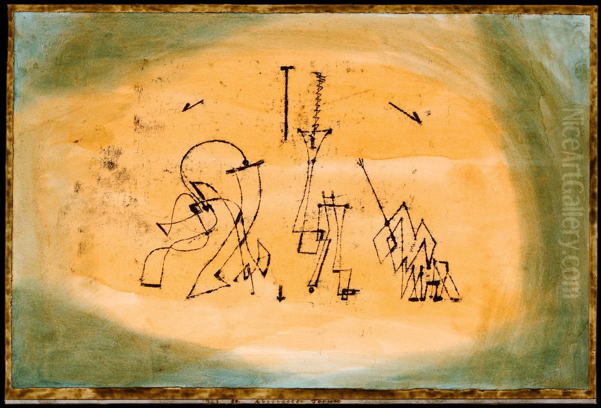 Abstract Trio Oil Painting by Paul Klee