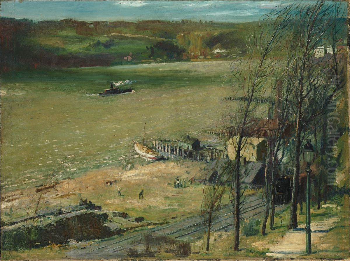 Up the Hudson Oil Painting by George Wesley Bellows