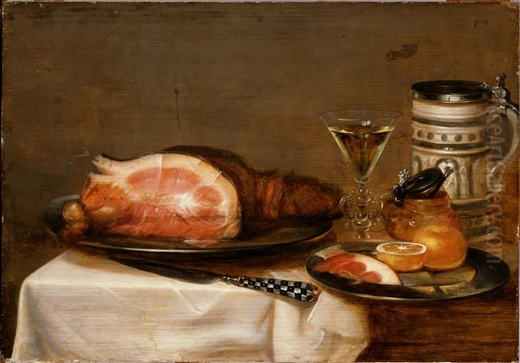 Still life with bacon Oil Painting by Jacob van Es
