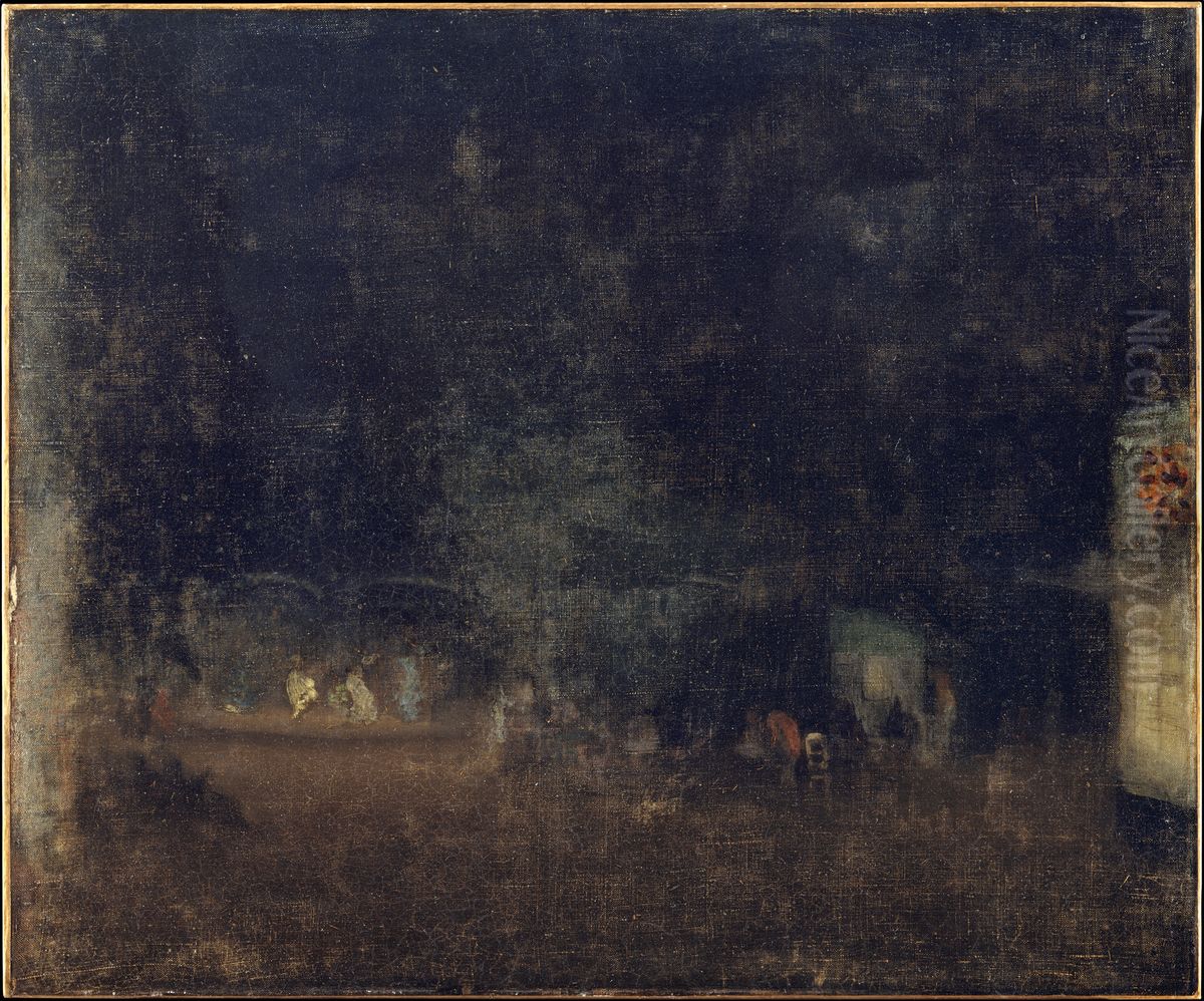Nocturne in Green and Gold Oil Painting by James McNeill Whistler