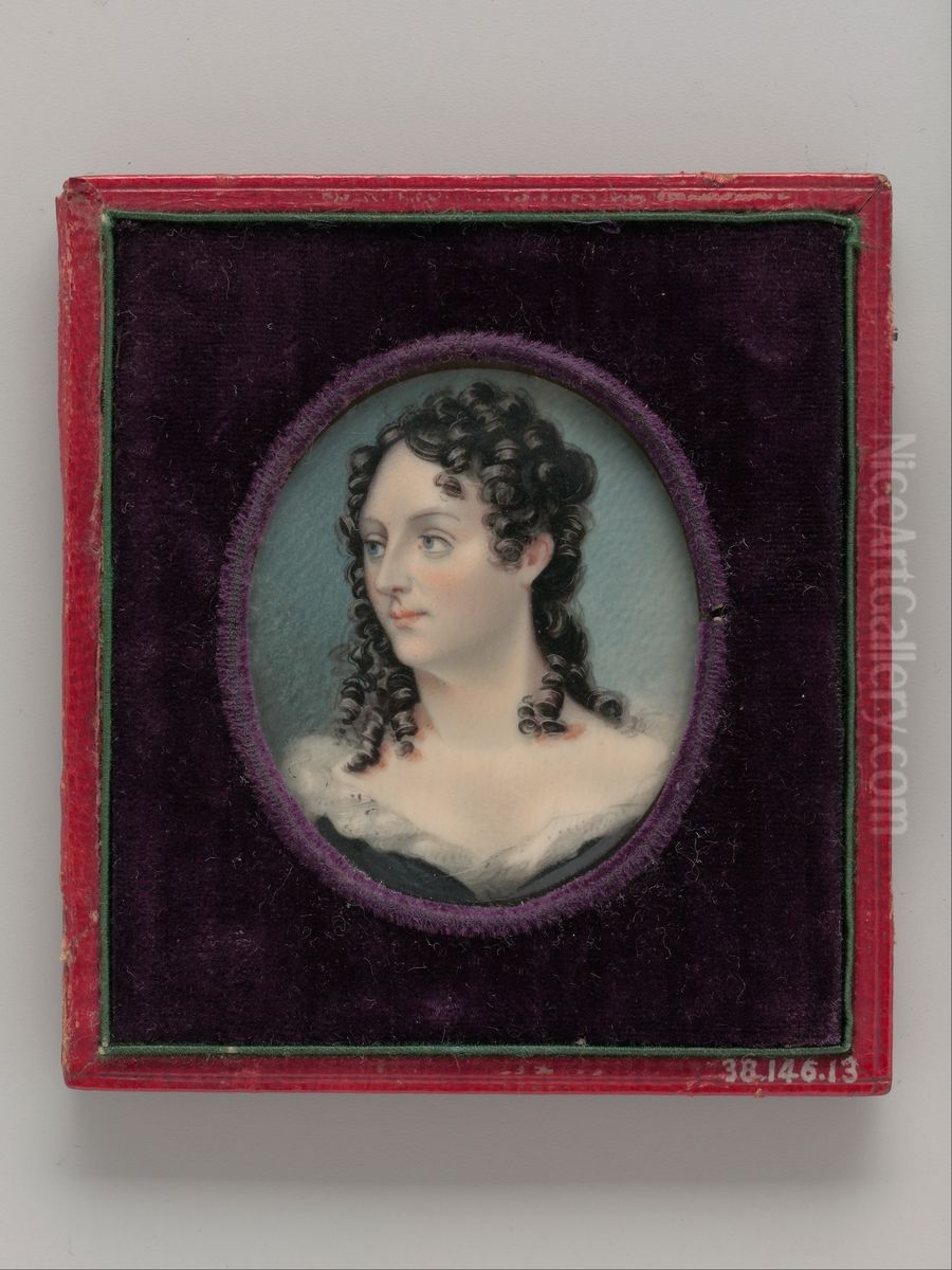 Mrs. George Catlin (Clara Bartlet Gregory) Oil Painting by George Catlin