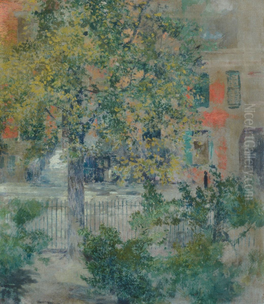 View from the Artist's Window, Grove Street Oil Painting by Robert Frederick Blum