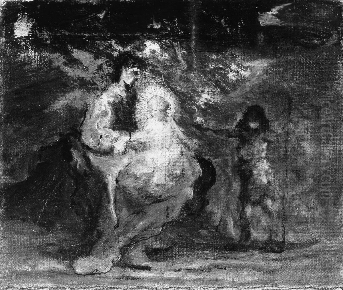 Madonna and Child and Little Saint John Oil Painting by Gilbert Stuart