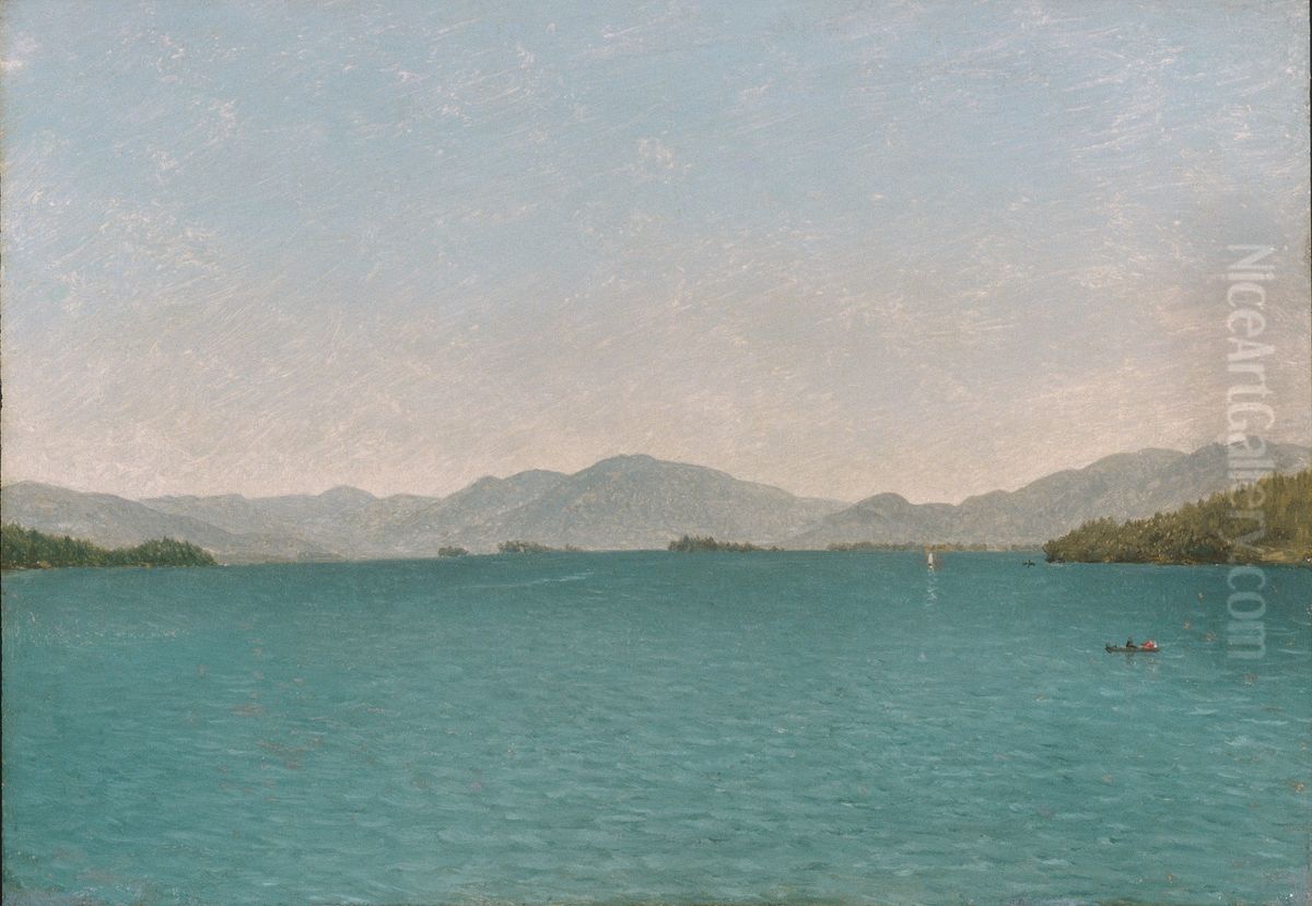 Lake George, Free Study Oil Painting by John Frederick Kensett