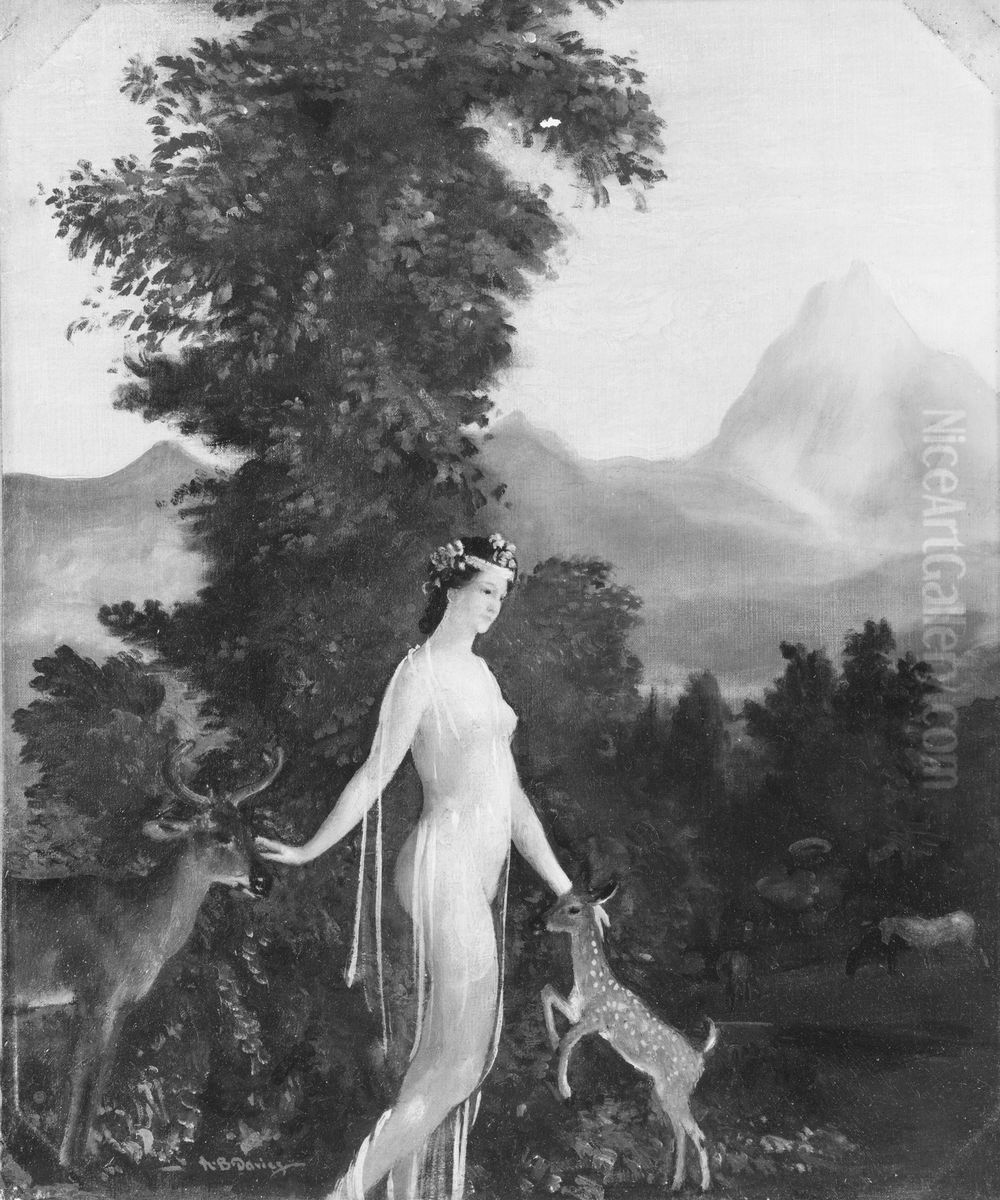 Artemis Oil Painting by Arthur Bowen Davies