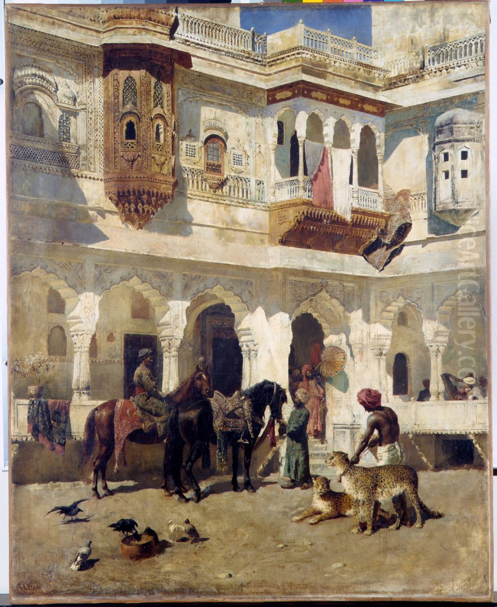 The Rajah Starting on a Hunt Oil Painting by Edwin Lord Weeks