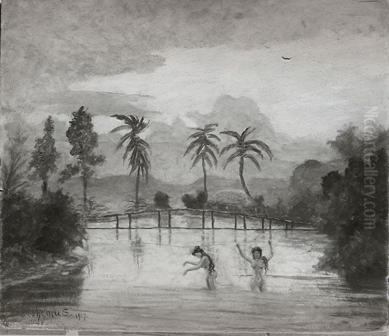 Samoa Oil Painting by Louis Eilshemius