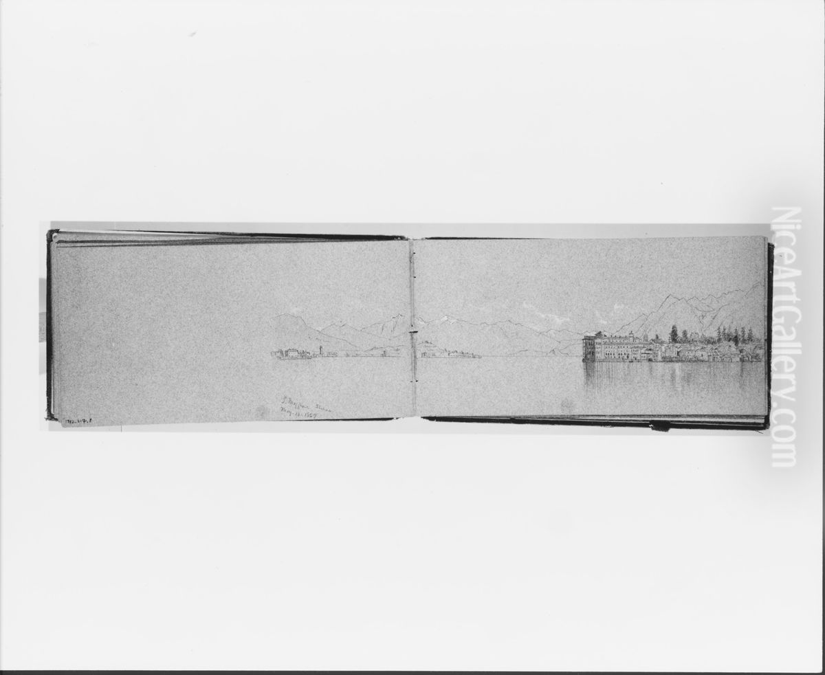 Lake Maggiore, May 12, 1869 (verso, from Sketchbook) Oil Painting by Jervis McEntee