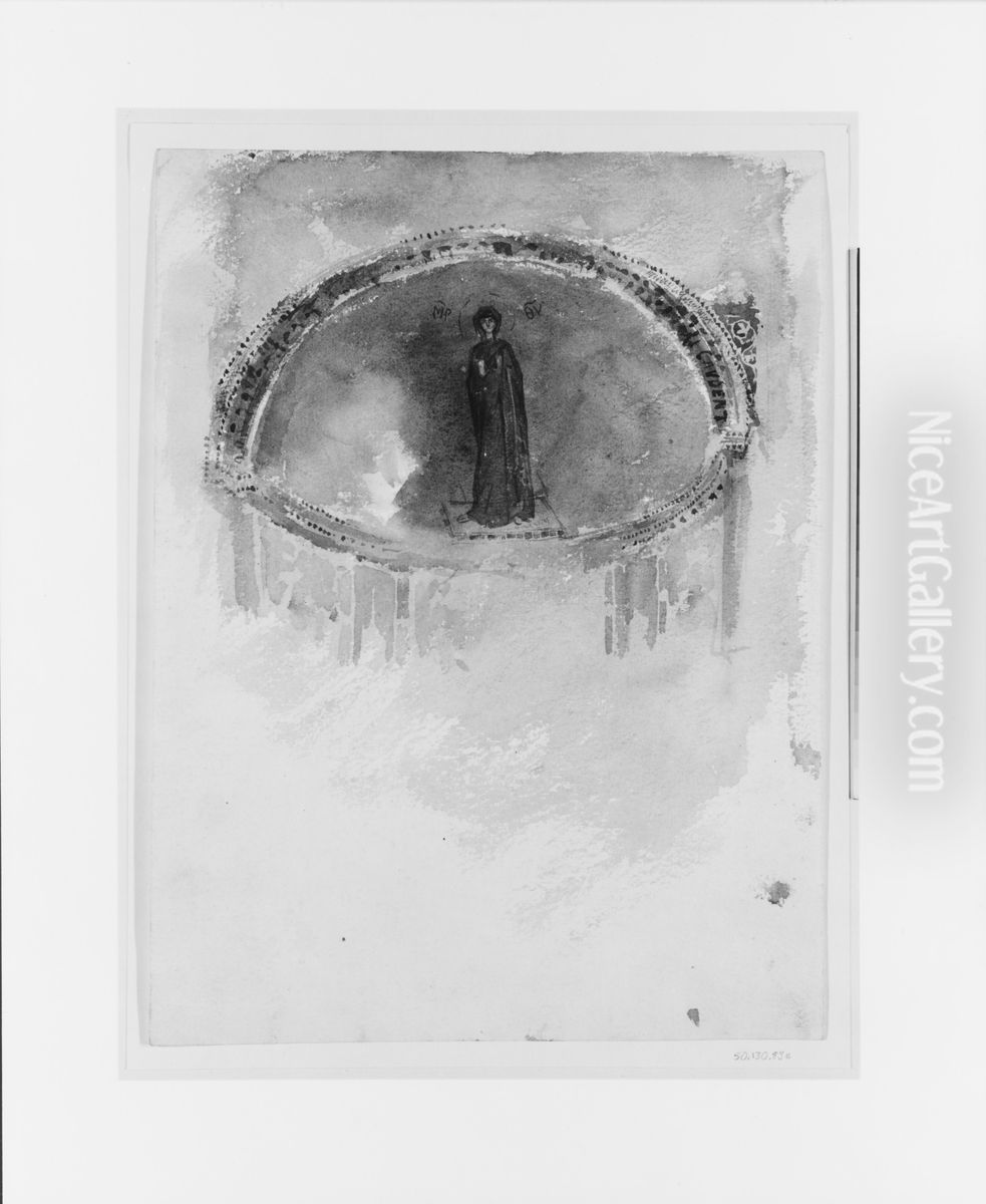 Madonna, Mosaic, Saints Maria and Donato, Murano Oil Painting by John Singer Sargent