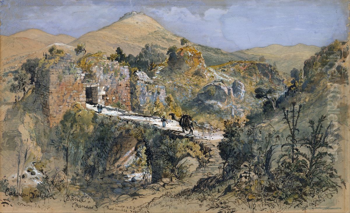 Caesarea Philippi (Banias) Oil Painting by Harry Fenn