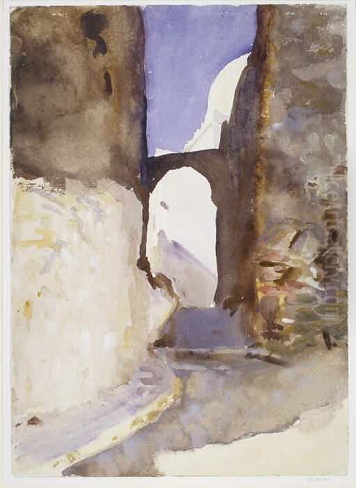 Street, Tangier Oil Painting by John Singer Sargent