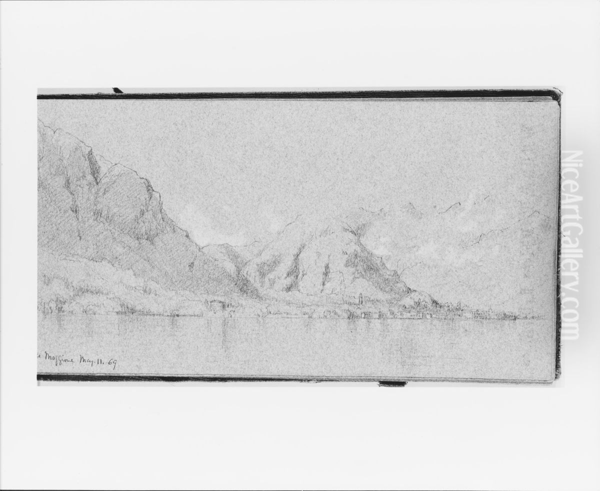 Lake Maggiore, May 11, 1869 (recto, from Sketchbook) Oil Painting by Jervis McEntee