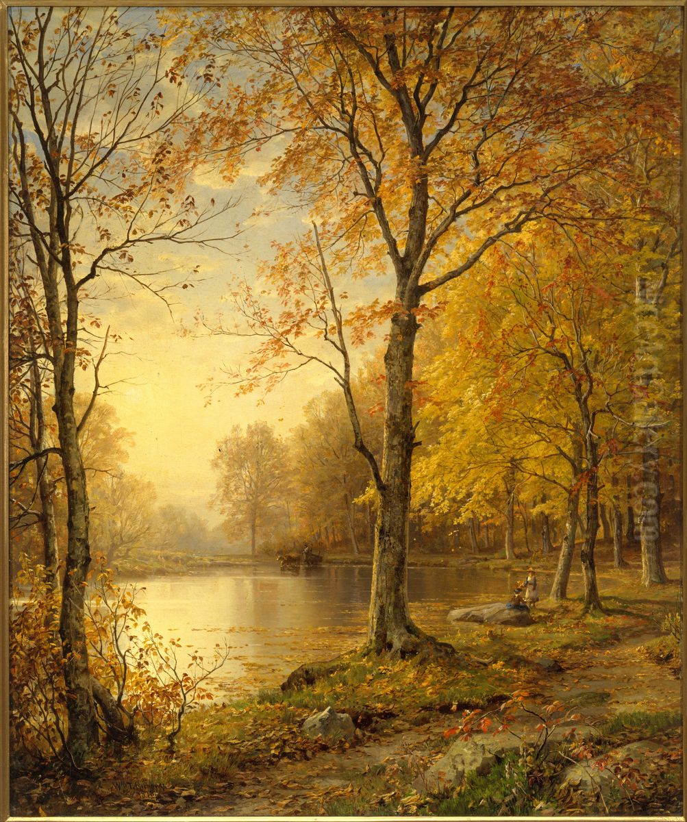Indian Summer Oil Painting by William Trost Richards