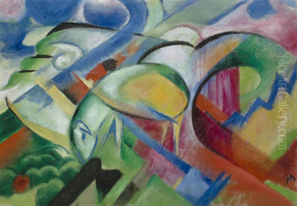 Das Schaf (Het schaap) Oil Painting by Franz Marc