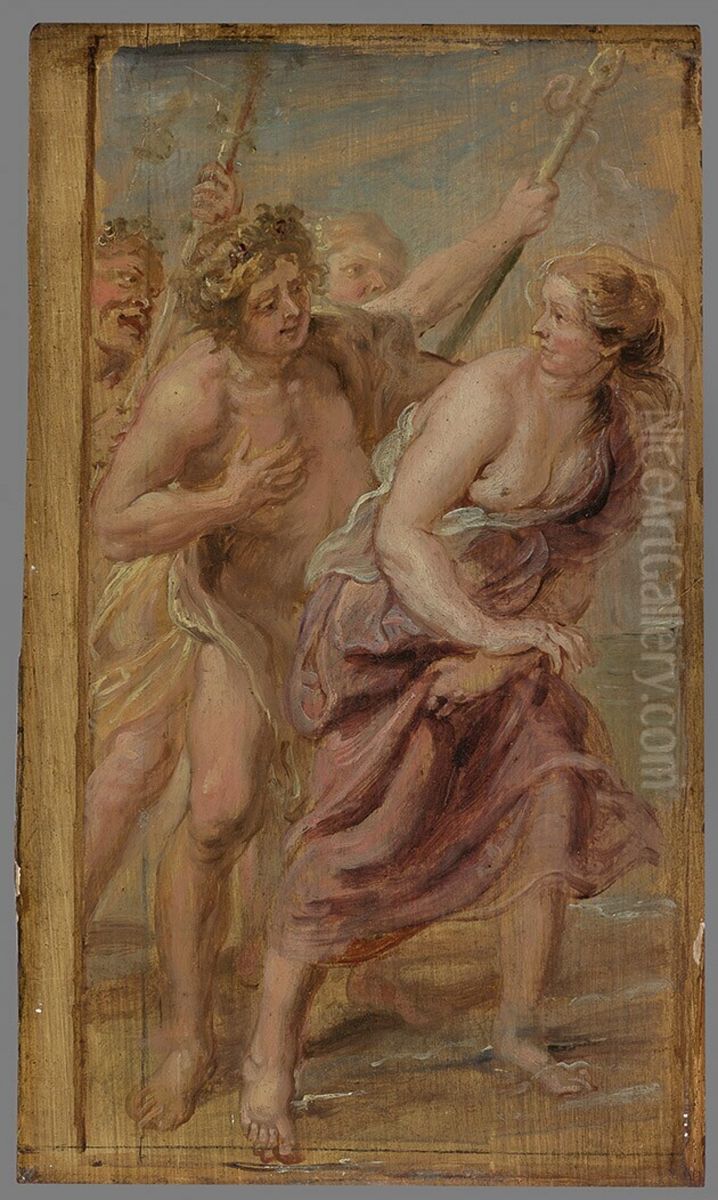 Bacchus en Ariadne Oil Painting by (studio of) Rubens, Peter Paul