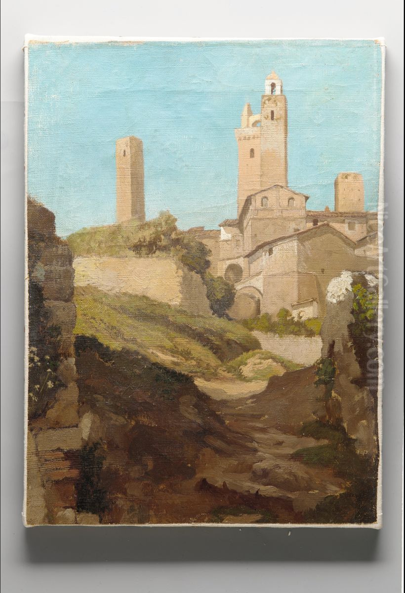 San Gimignano Oil Painting by Elihu Vedder