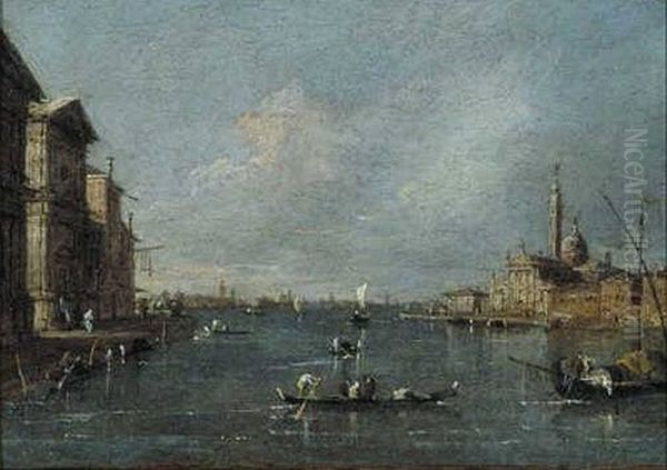 Gezicht op de S. Giorgio Maggiore, Venetie Oil Painting by Francesco Guardi
