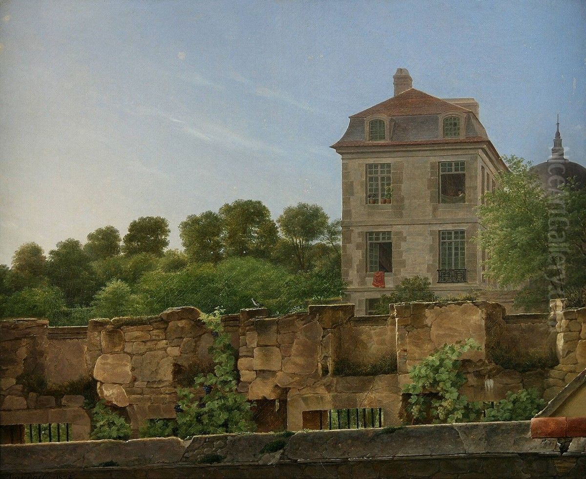 Het huis van de schilder Oil Painting by Jan Frans Van Dael