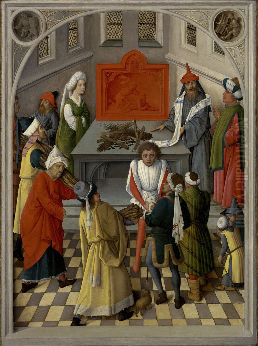 6) Oil Painting by Master of the Gathering of the Manna