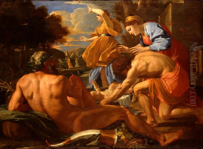 The Exposition of Moses Oil Painting by Nicolas Poussin