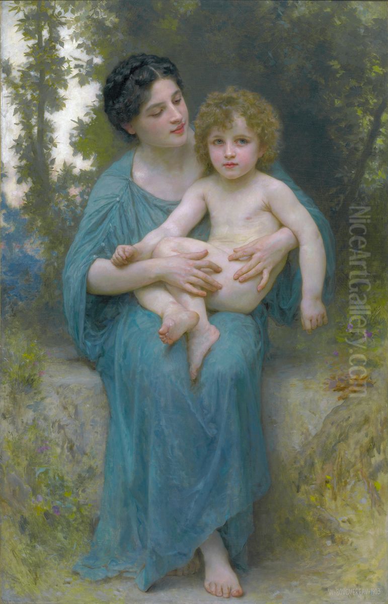 The Young Brother Oil Painting by William-Adolphe Bouguereau