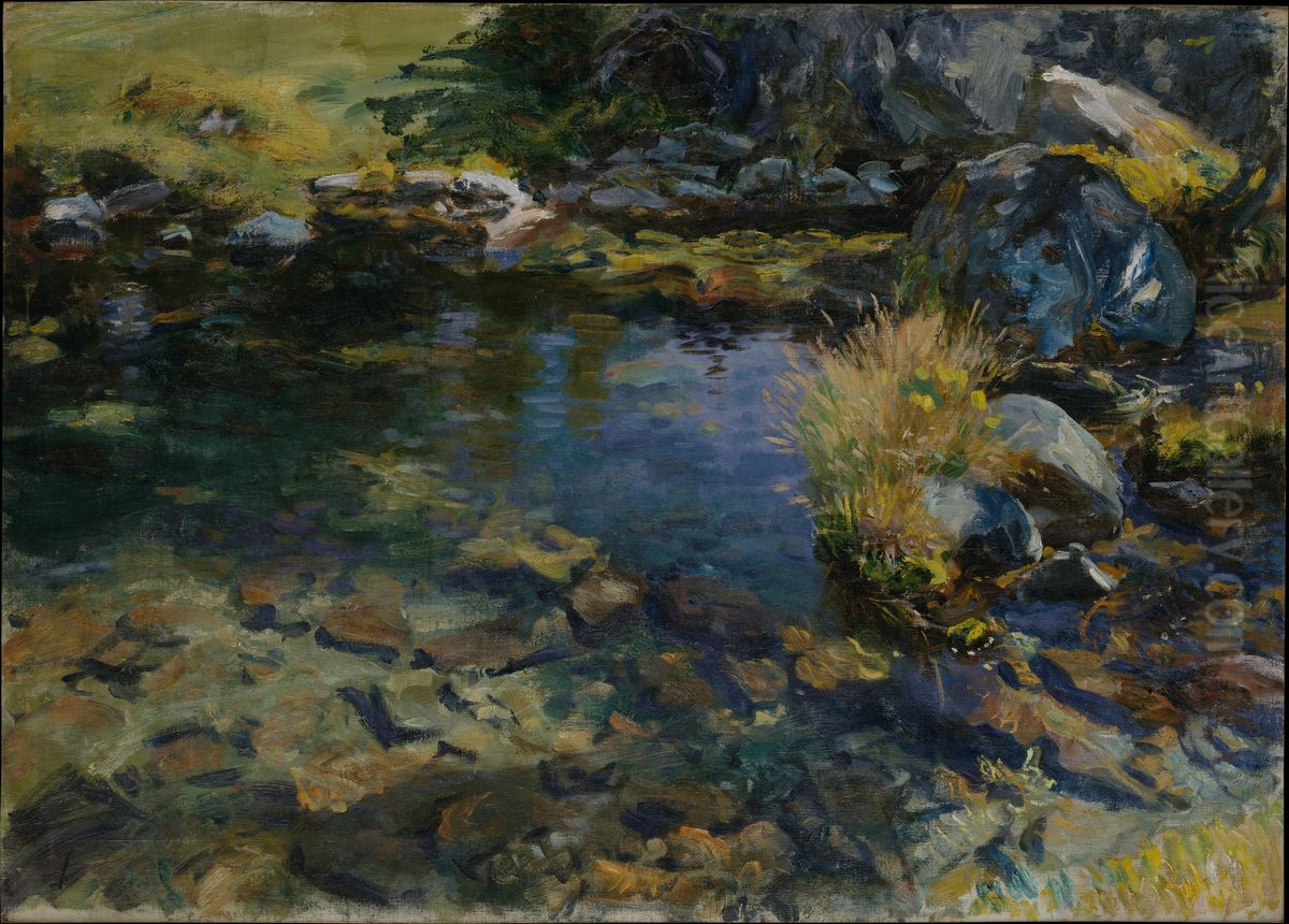 Alpine Pool Oil Painting by John Singer Sargent
