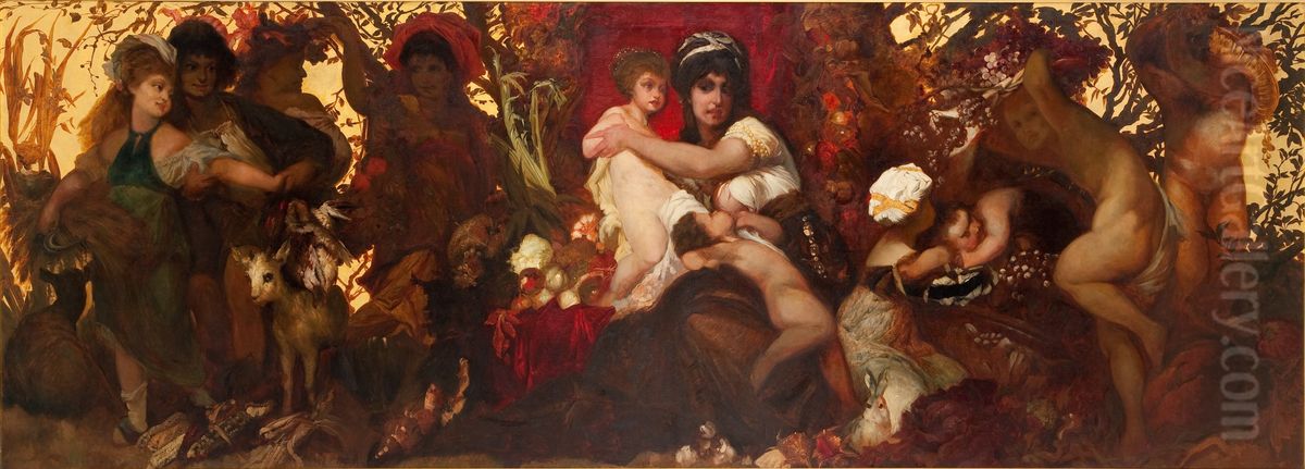 Abundantia: de gaven van de aarde Oil Painting by Hans Makart