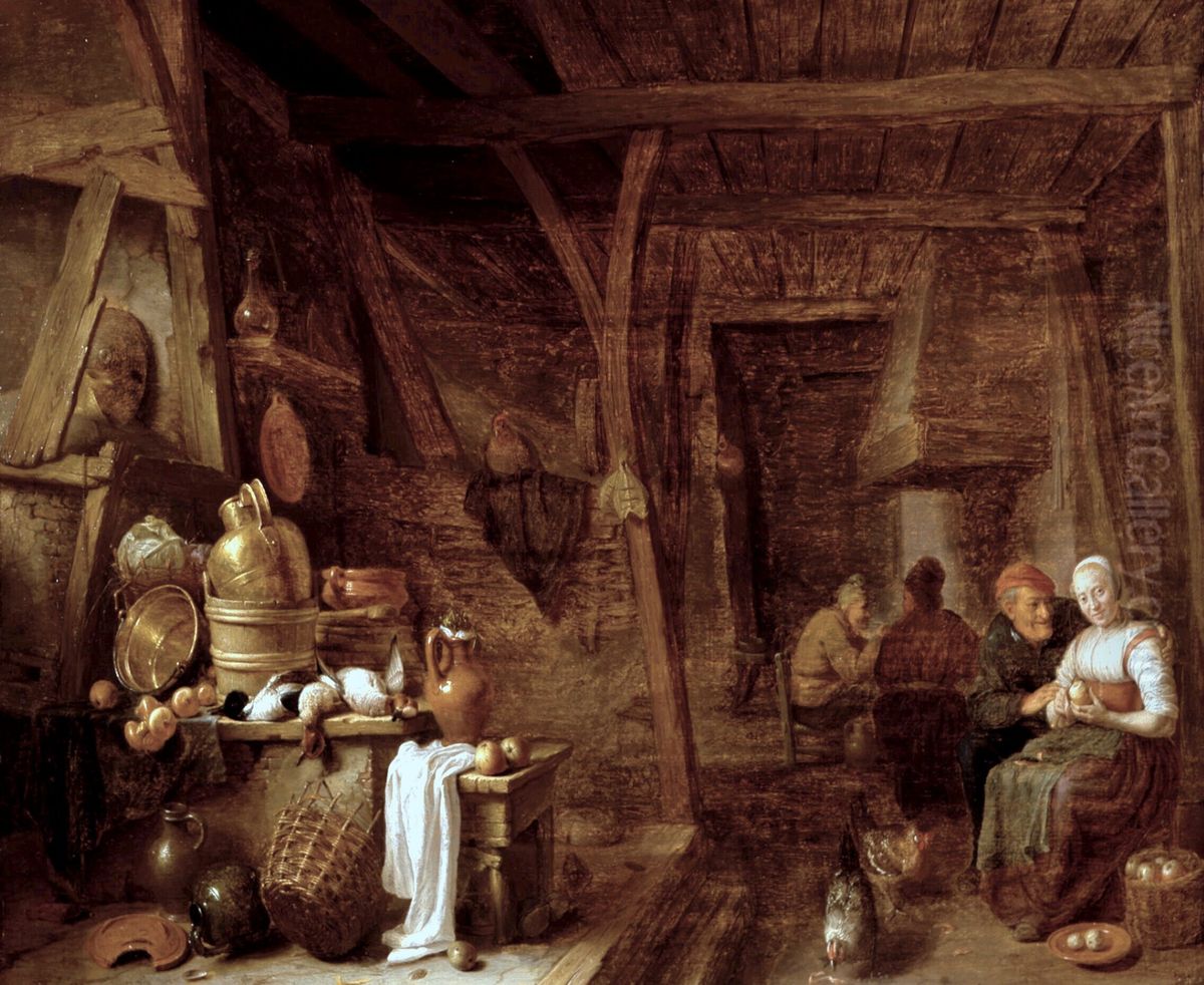 Gezicht in een boerendeel Oil Painting by Hendrik Martenszoon Sorgh