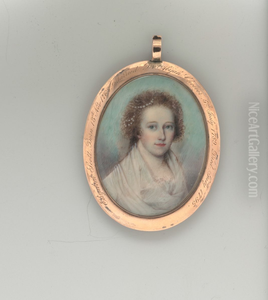 Mrs. Abijah Cheever (Elizabeth Scott) Oil Painting by Nathaniel Hancock