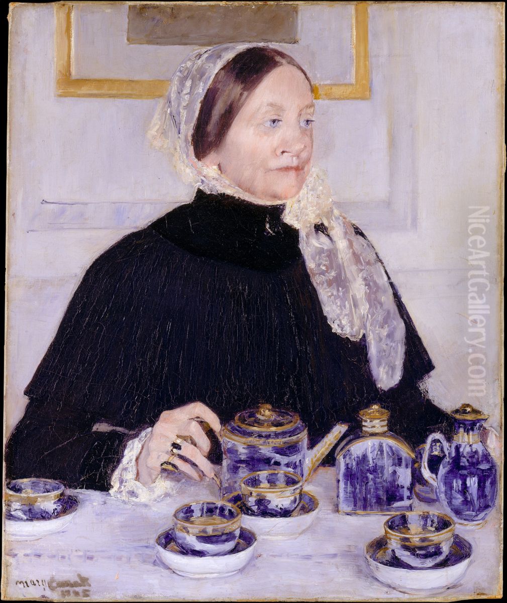 Lady at the Tea Table Oil Painting by Mary Cassatt