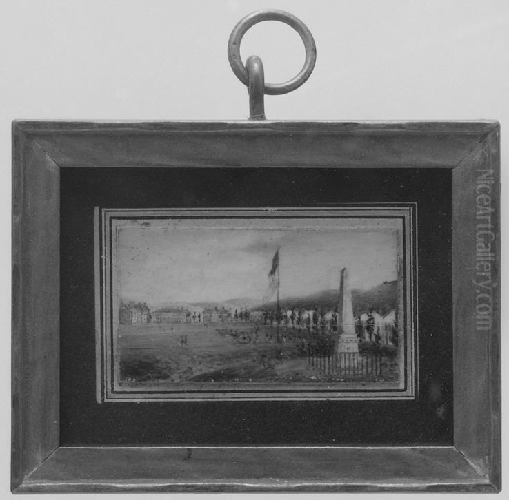 United States Military Academy at West Point, Looking North Oil Painting by George Catlin