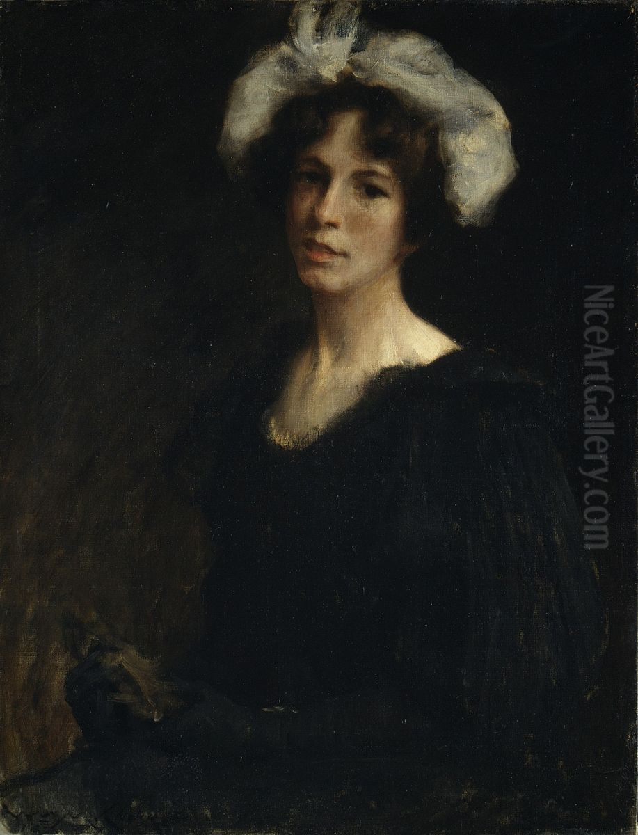 Bessie Potter Oil Painting by William Merritt Chase