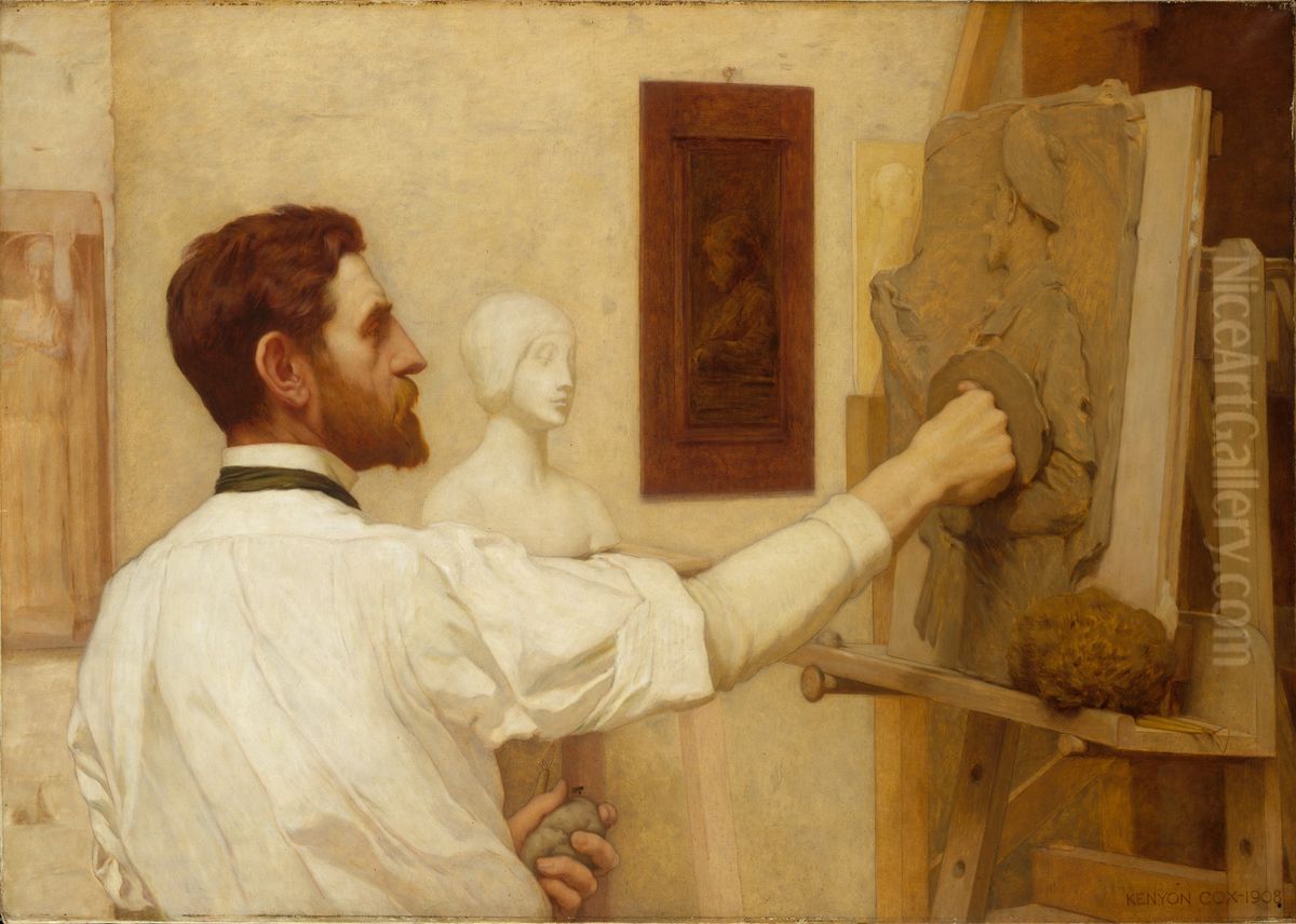 Augustus Saint-Gaudens Oil Painting by Kenyon Cox