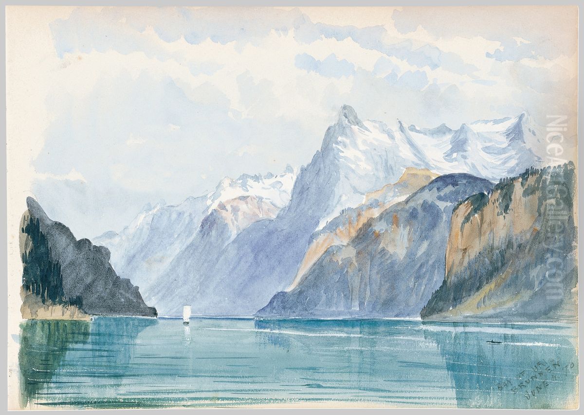 Bay of Uri, Brunnen (from Switzerland 1870 Sketchbook) Oil Painting by John Singer Sargent