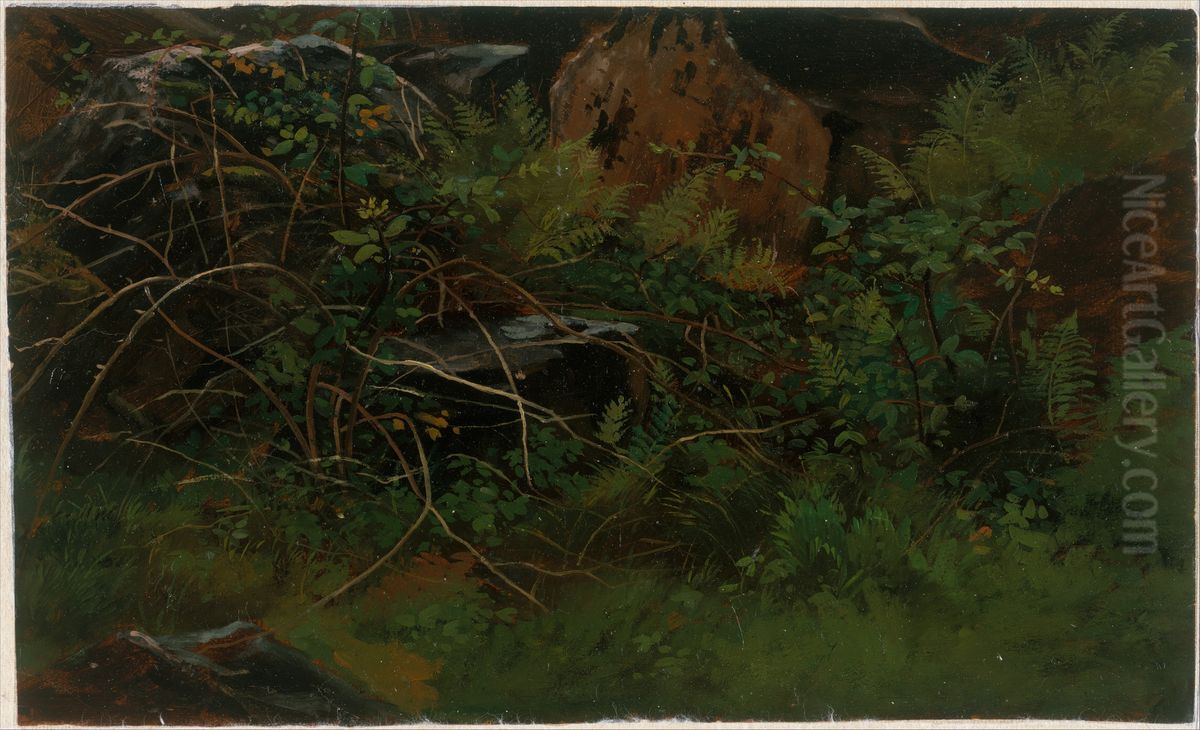 Study from Nature Oil Painting by William Stanley Haseltine