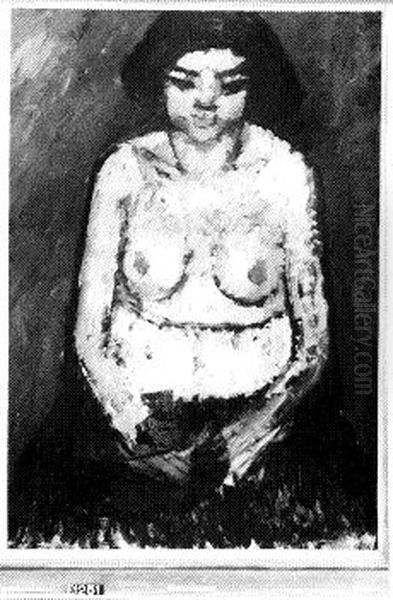 Halbakt Oil Painting by Alexei Jawlensky