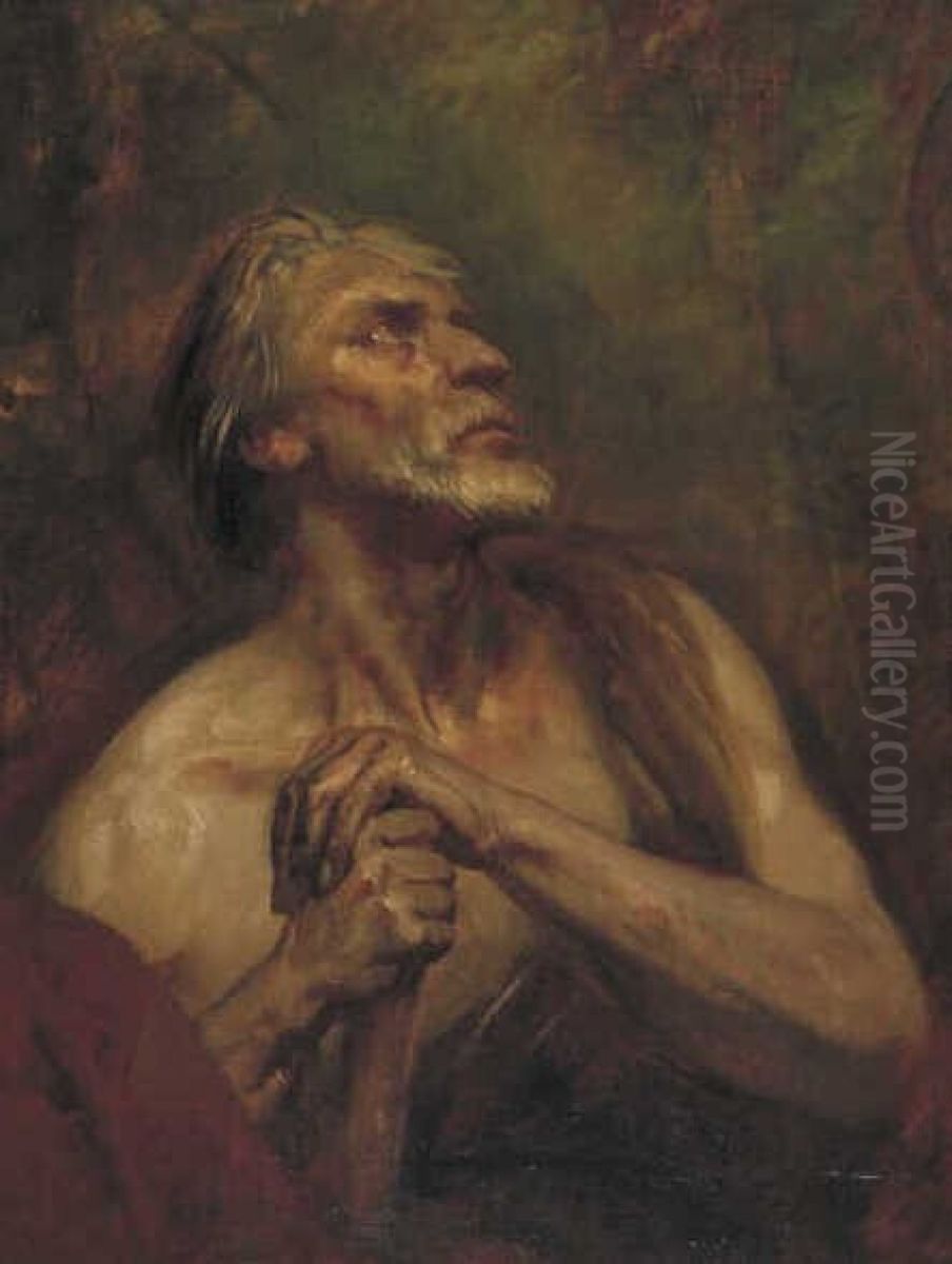 Een herder Oil Painting by Ary Scheffer