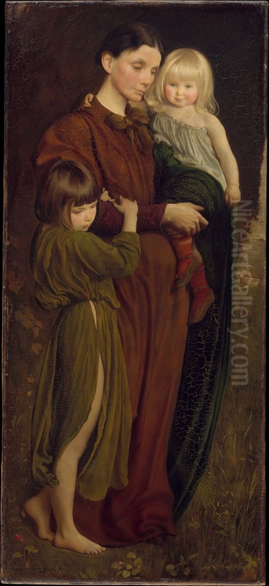 In the Garden Oil Painting by George de Forest Brush