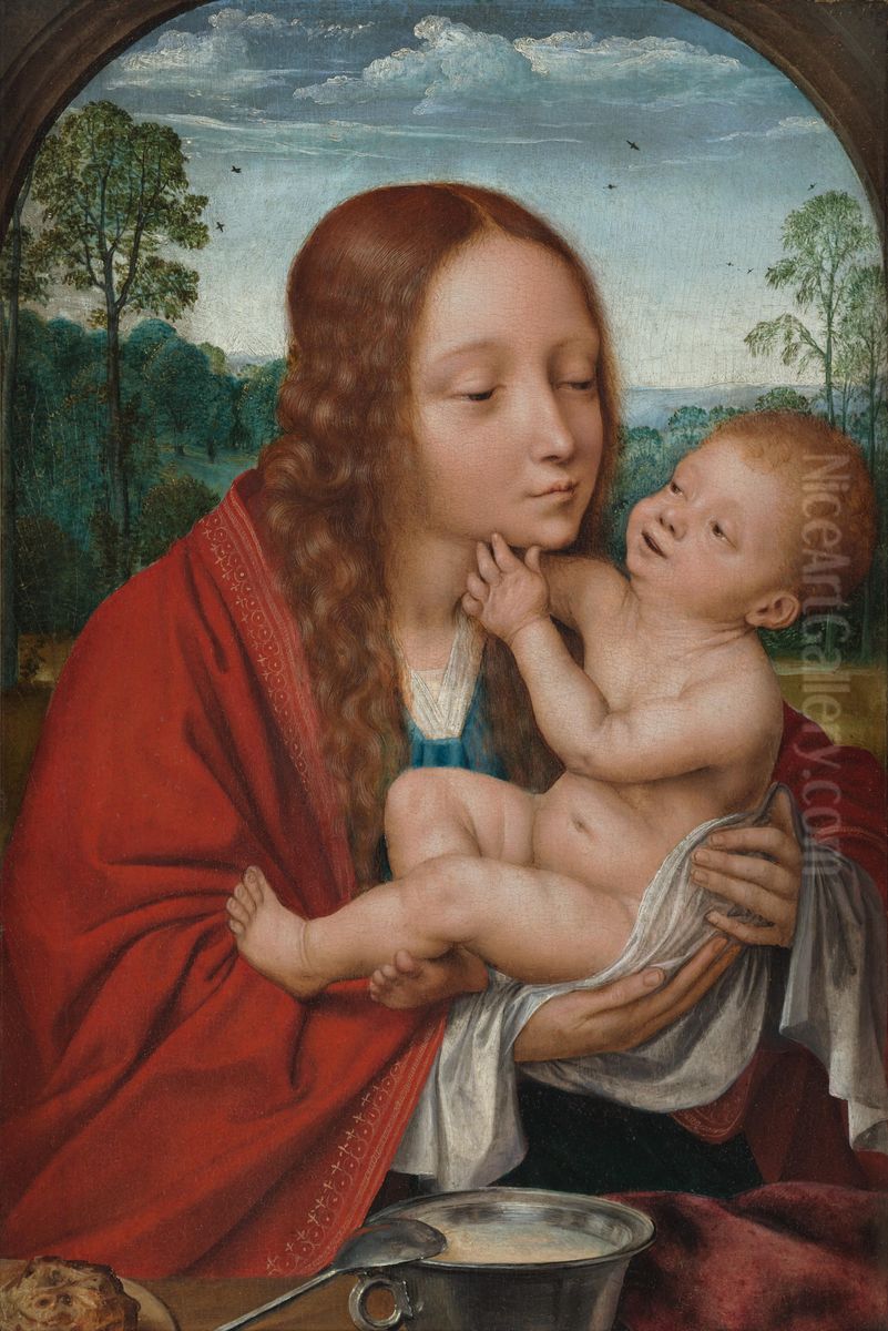 Virgin and Child Oil Painting by Quinten Metsys